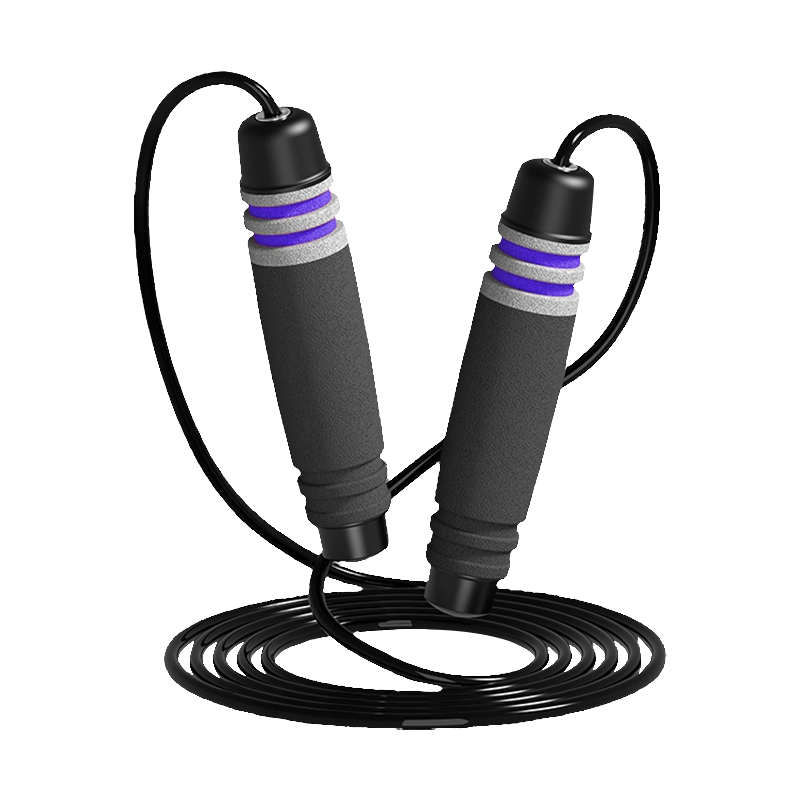 TS-3 Springtouw met enkele kop, kleur/7 groeven, trommelvorm, sponshandgreep, voor volwassenen